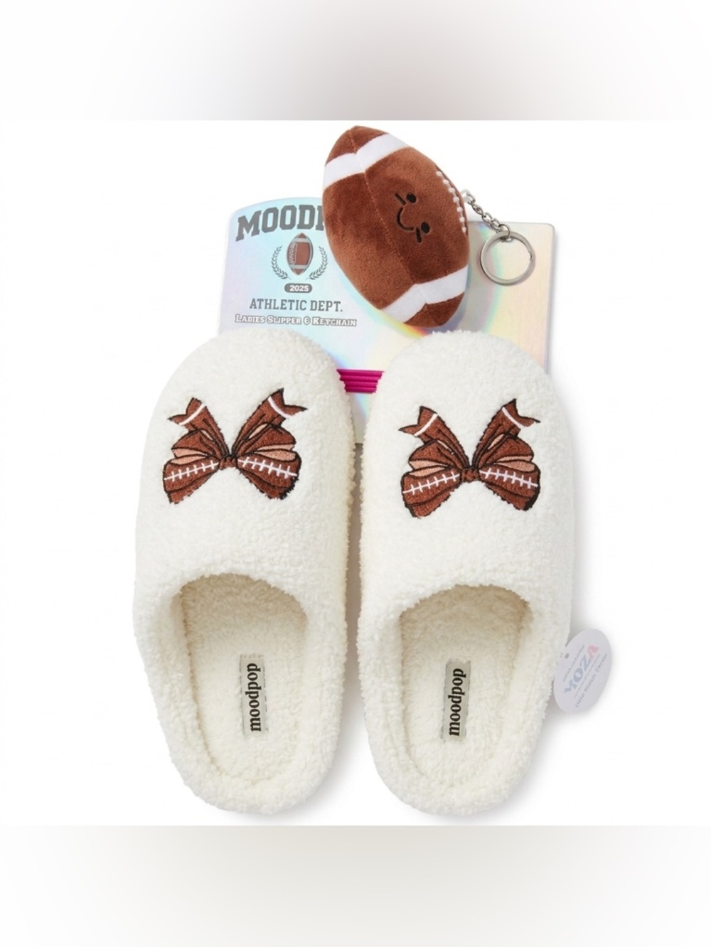 Moon Cake Moodpop Football Slippers and Keychain XL (11) NWT